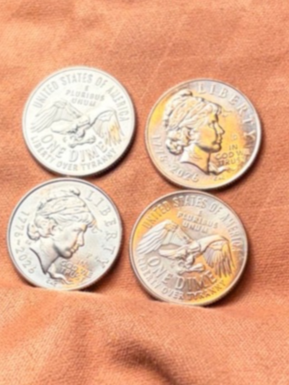 2026 P&D Emerging Liberty Semiq Dime Unc 4-Coins From Us Mint Rolls #20634178151 - Picture 3 of 5